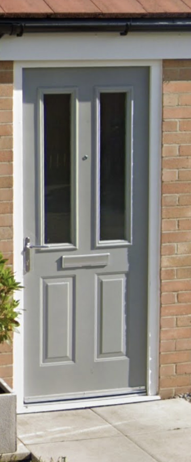 Installed entrance door